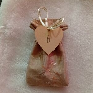 Elegant Pink Holiday Ornament Bag